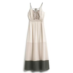 Skies Are Blue Embroidered Boho Ivory Maxi Dress Size 1X